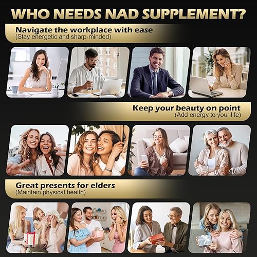 Miniatura 7 de Suplemento NAD para hombres y mujeres ribósido liposomal de nicotinamida con resveratrol y quercetina - Fórmula de alta absorción para energía,