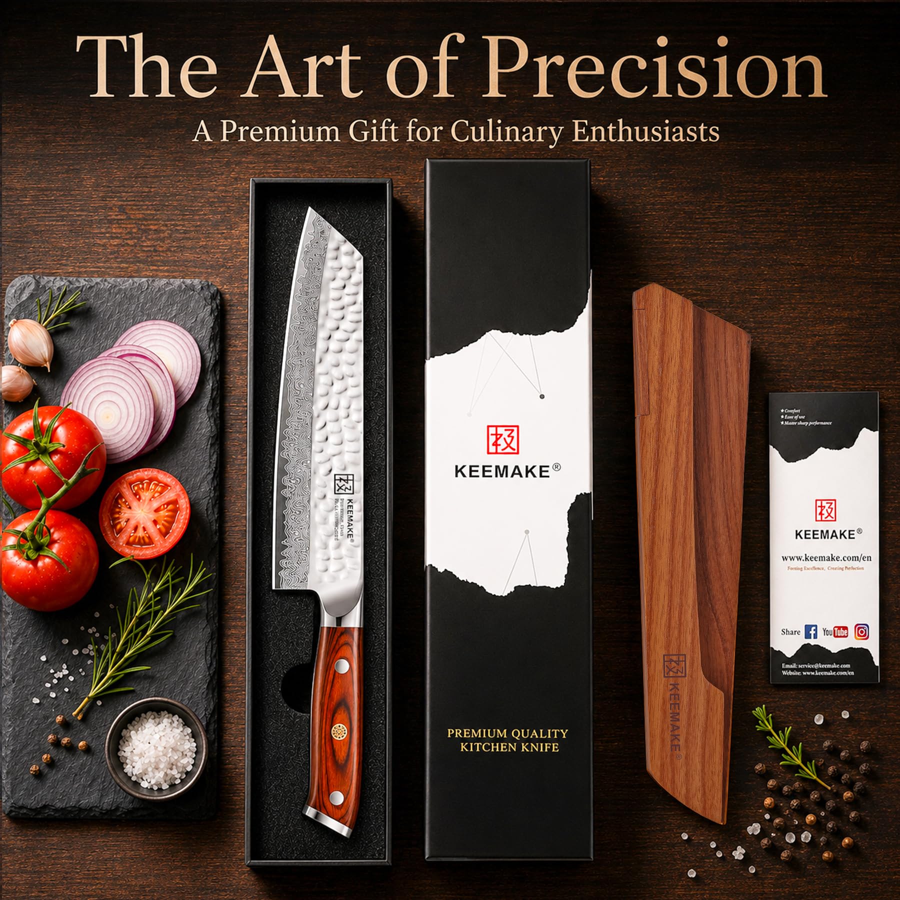 8 Inch Damascus Chef Knife, Japanese Kitchen Knife with VG10 Steel — Amazon image 8