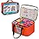 Rexmica 2pcs Toy Storage Organizer Bag for Magnetic Block Tiles, Large Travel Transparent Zipper Pouch Bag Case for Magnetic 