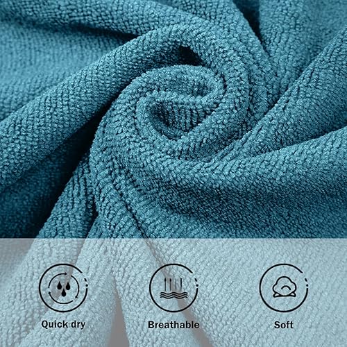 Miniatura 5 de MissShorthair Toalla Poncho para niños, toalla de playa con capucha para niña y niño, poncho de surf, bata de baño, toalla de baño de microfibra,