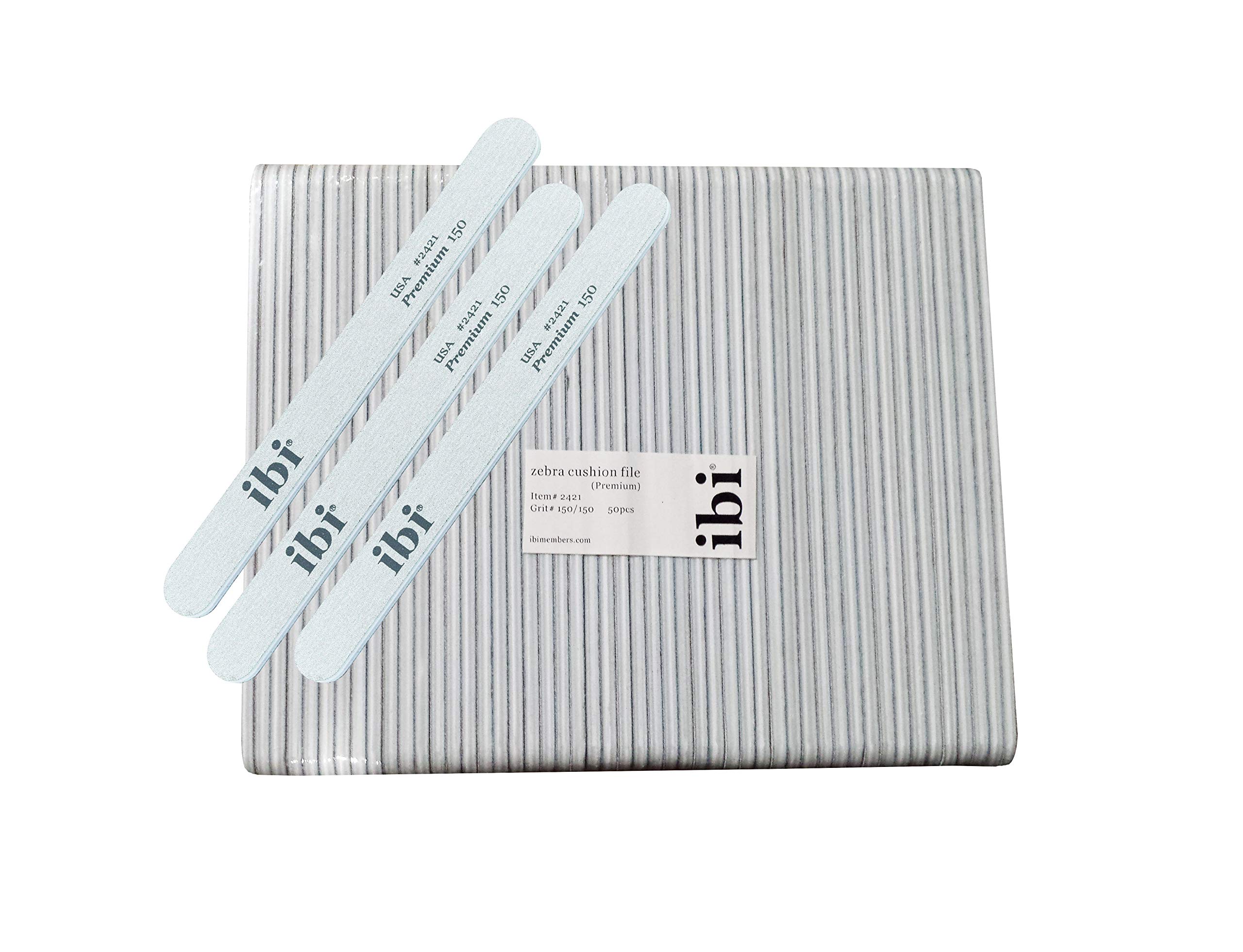 IBI 150 Premium Zebra Cushion File | Grit 150/150 | Washable and Sanitizable (50PCS)