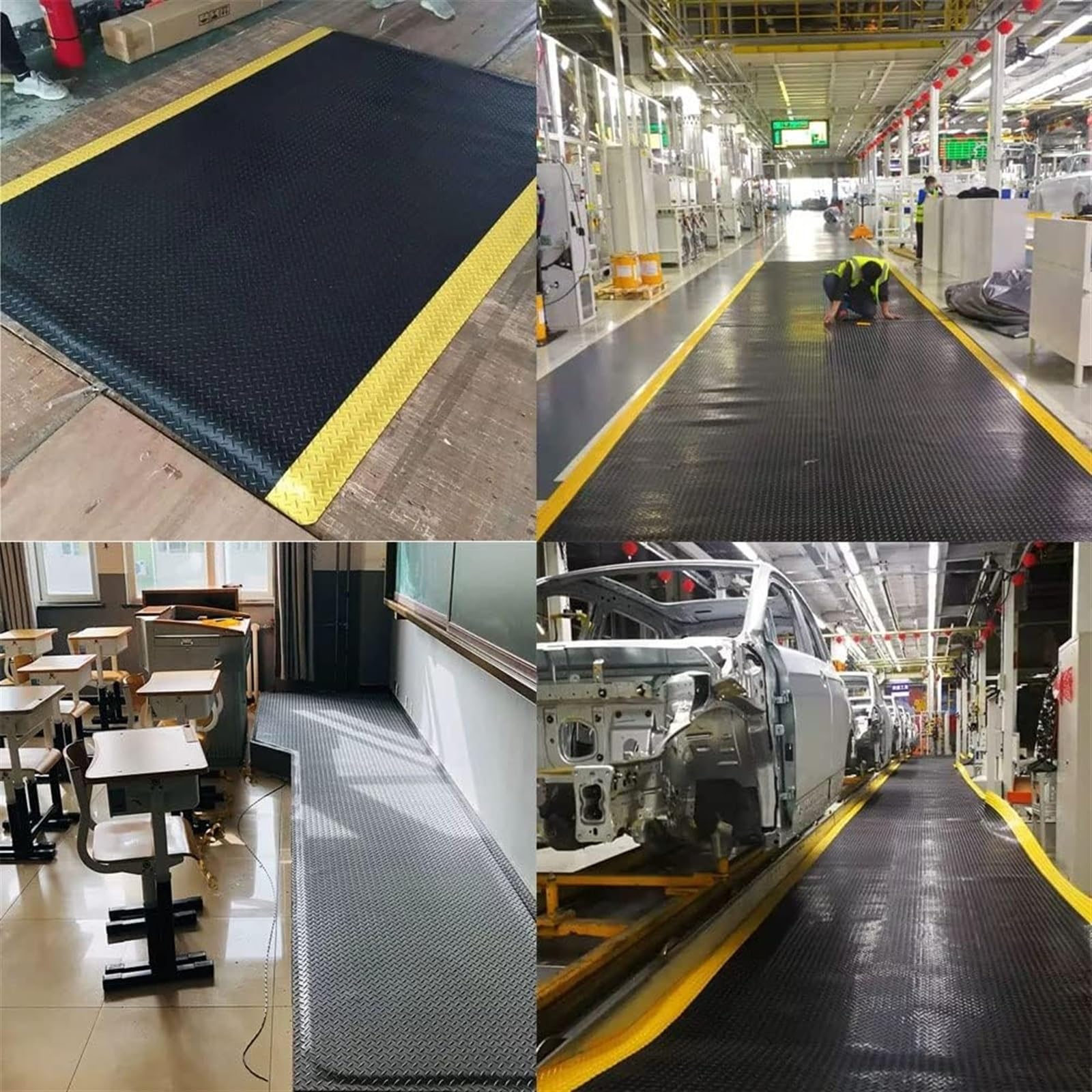 Alfombrilla de trabajo antifatiga, alfombrilla industrial antiestática, 20 mm de grosor, lavable, resistente a las manchas