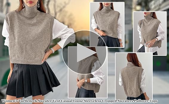 Amazon.com: Fuimsul Women High Neck Sleeveless Knit Crop