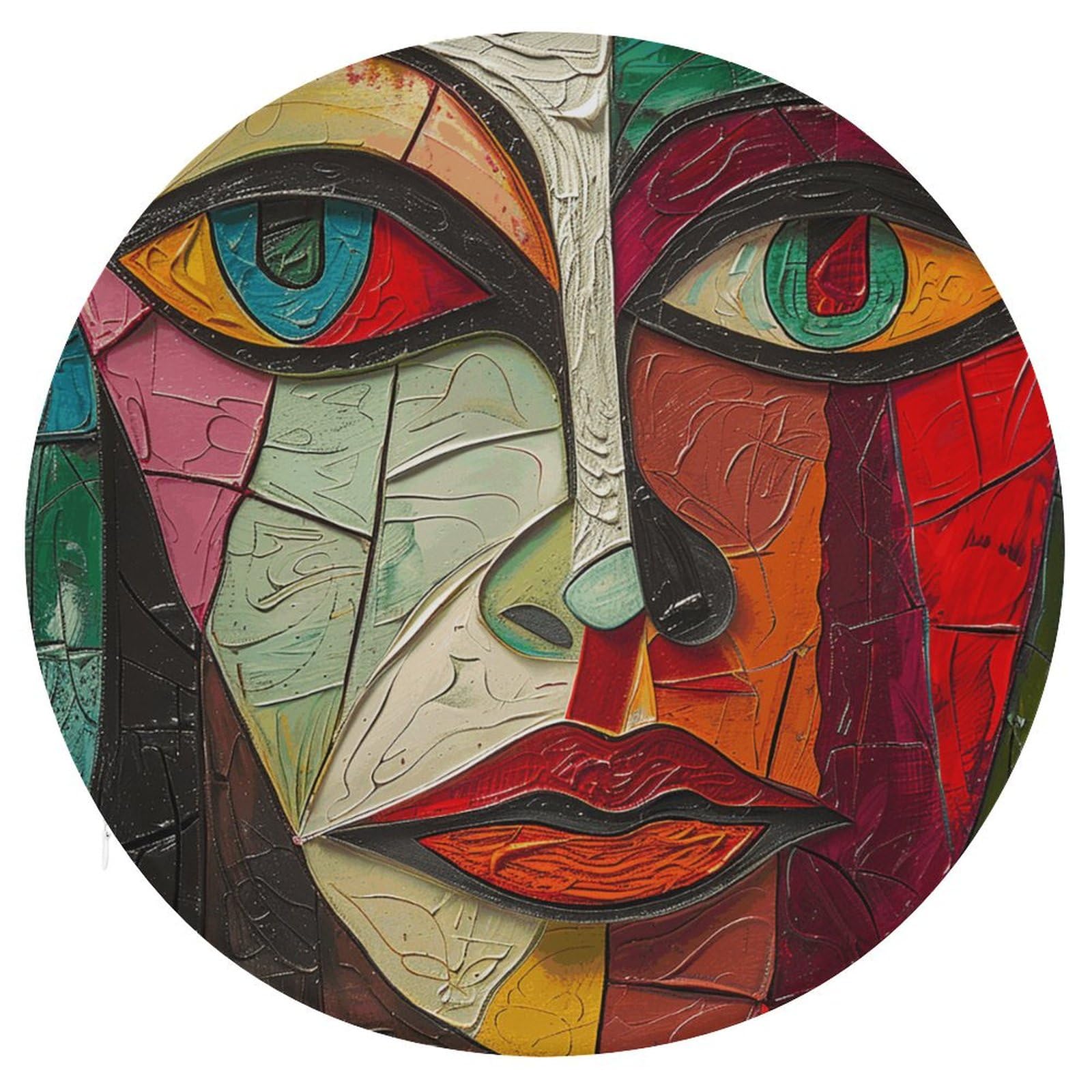 Housse de coussin amovible au style peinture artistique colorée