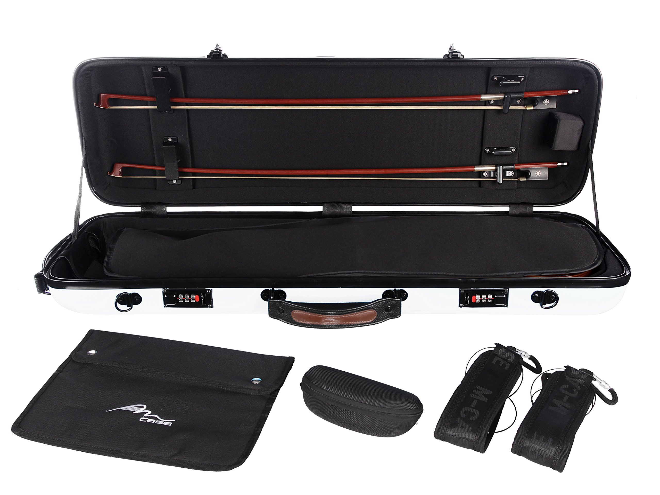 Custodia per Violino Fiberglass Safe Oblong 4/4 bianco M-case + borsa musicale