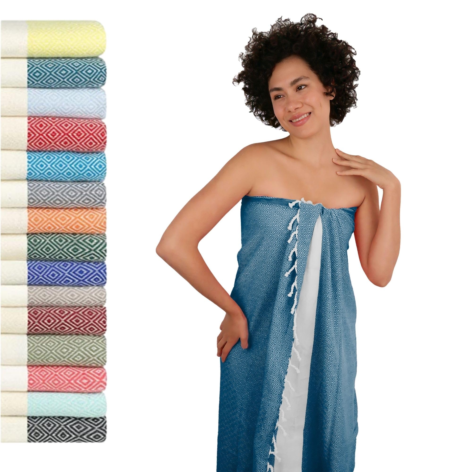 Flora Furora Toallas Playa Grandes Pareja 100x200 cm - Algodón Reciclado - Toalla Playa Grande: Mujer + Hombre Fouta Playa, Playa Accesorios Beach Towel, Esterilla Playa, Pareos Playa Grandes