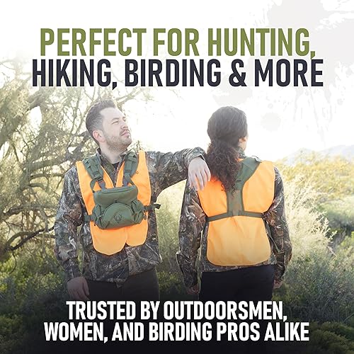 Miniatura 10 de Arnés binocular para hombres y mujeres – Nuestro arnés y funda de bino es ideal para caza, senderismo y tiro – Correas bino aseguran tus prismáticos