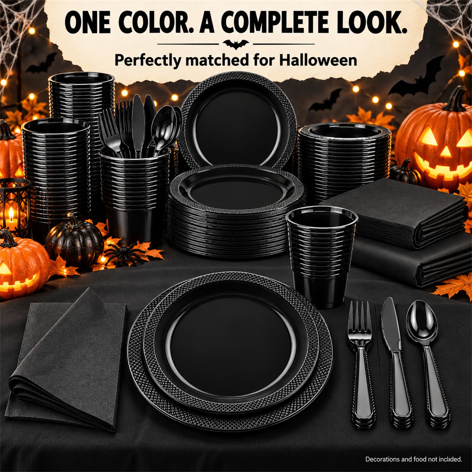 Tinybee 352 Piece Disposable Plates Set - Serves 50 -6