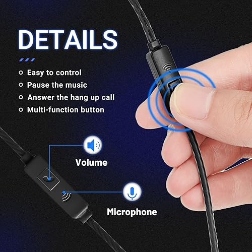 Miniatura 2 de Paquete de 60 auriculares con cable con micrófono a granel de 0138in varios colores para escuelas aulas bibliotecas museos compatibles con iPod MP3