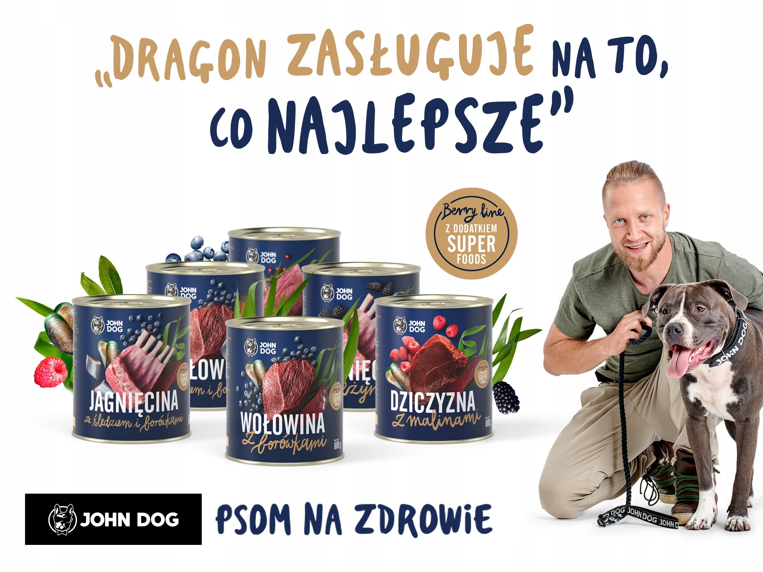 KARMA John Dog BERRY ADULT DZICZYZNA z malinami 400g*6