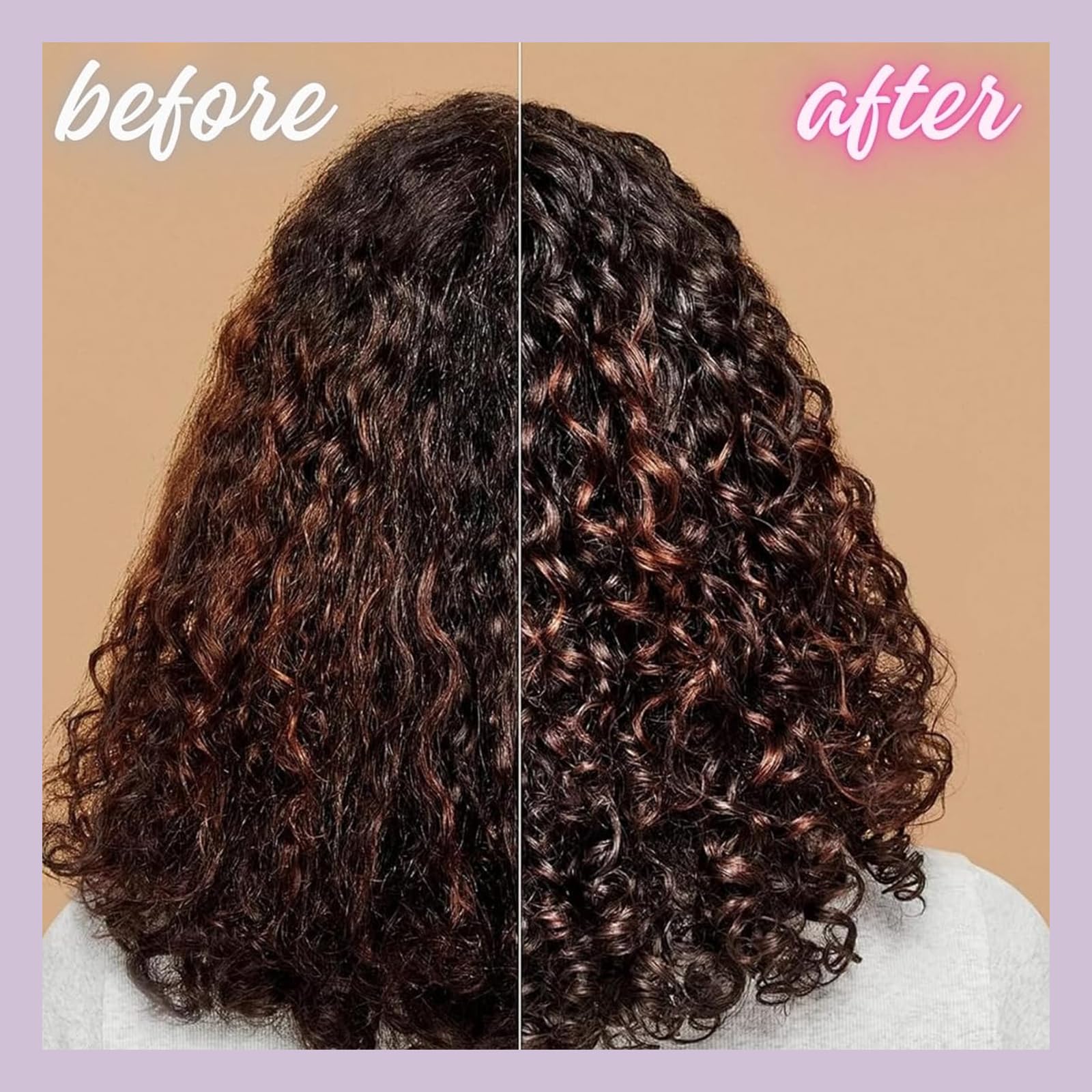 Cepillo Definidor De Rizos - Cepillo Pelo Rizado, Cepillo Curly Brush Enhance Bounce | Destangla El Cabello Ondulado/Rizado, Reduce Frizz - Diseño Ergonómico Para Todas Las Texturas (Beige, Rayas)
