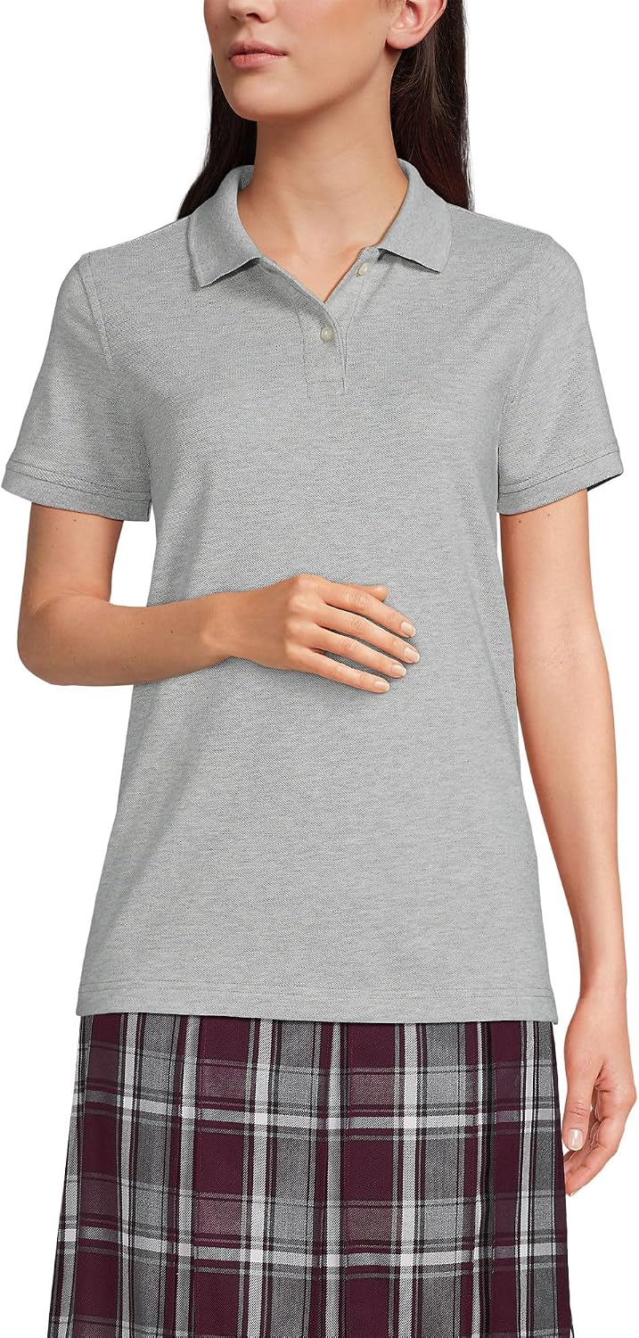 Lands' End School Uniform Young Women's Short Sleeve Mesh Polo Shirt