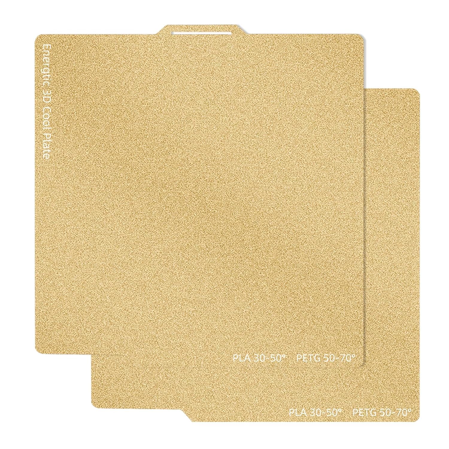Photo 1 of 2-Piece Set 257 * 257mm A1 PEI Dual-Sided Textured Heated Platform, Compatible with Bambu Lab A1/X1/X1C/X1E/P1P/P1S 3D Printers - Spring-Loaded Removable Flexible Platform