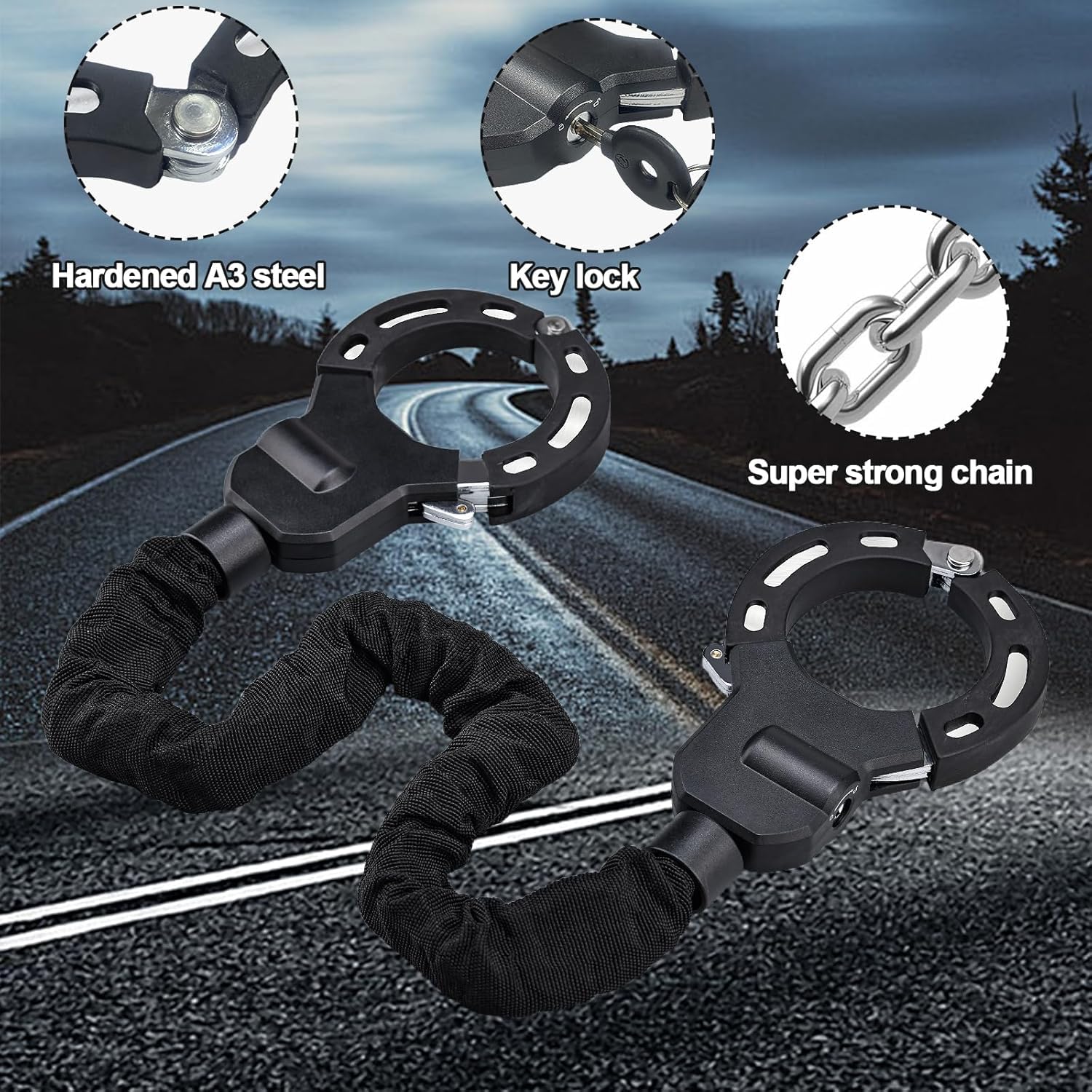 Antivol pour scooter électrique - Antivol à menottes - Haute sécurité - Pour scooter électrique - YM002