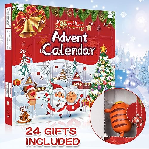 Miniatura 1 de Calendario de Adviento 2023 de Navidad de 24 días  Figura en miniatura de cuenta regresiva  Figuras pequeñas, juguete de decoración de pequeñas