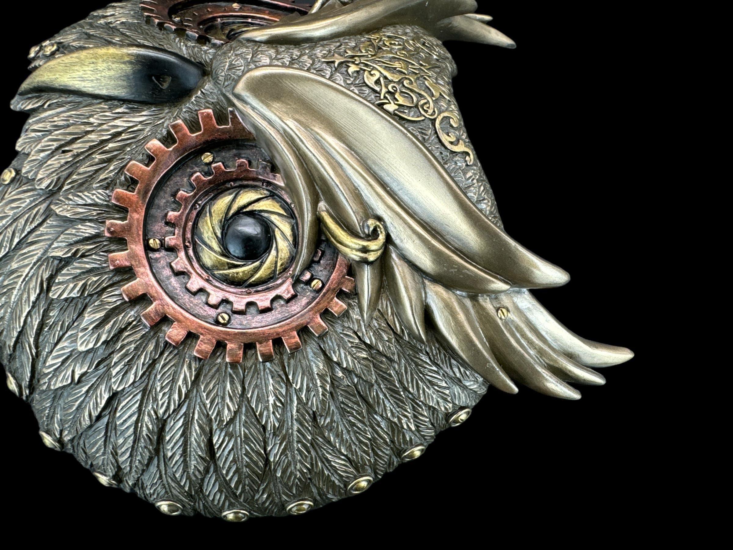 57 SPECIAL REPLICAS Rzeźba dekoracyjna figurka steampunkowa maska sowa jako prezent do salonu, dekoracja figurki, dekoracja