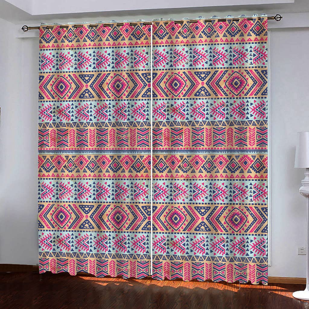 Rideau occultant de qualite supérieure violet ethnique 140x240 cm
