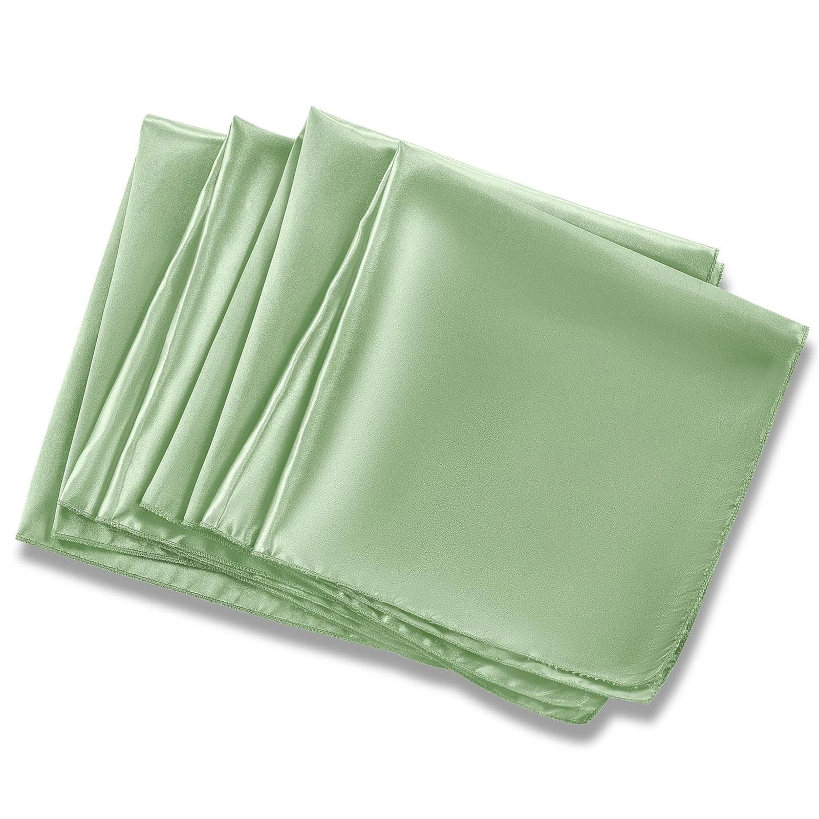 Table Napkins 24PCS 30x30cm Wedding Dark Green Satin Napkin Soft Table Napkins For Romantic Christmas Party Dinner Decoration(Color2)