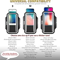 Vista 5 de TRIBE - Funda brazalete resistente al agua para teléfono celular, soporte para correr para iPhone Pro Max Plus Mini SE (13/12/11/X/XS/XR/8/7/6/5)