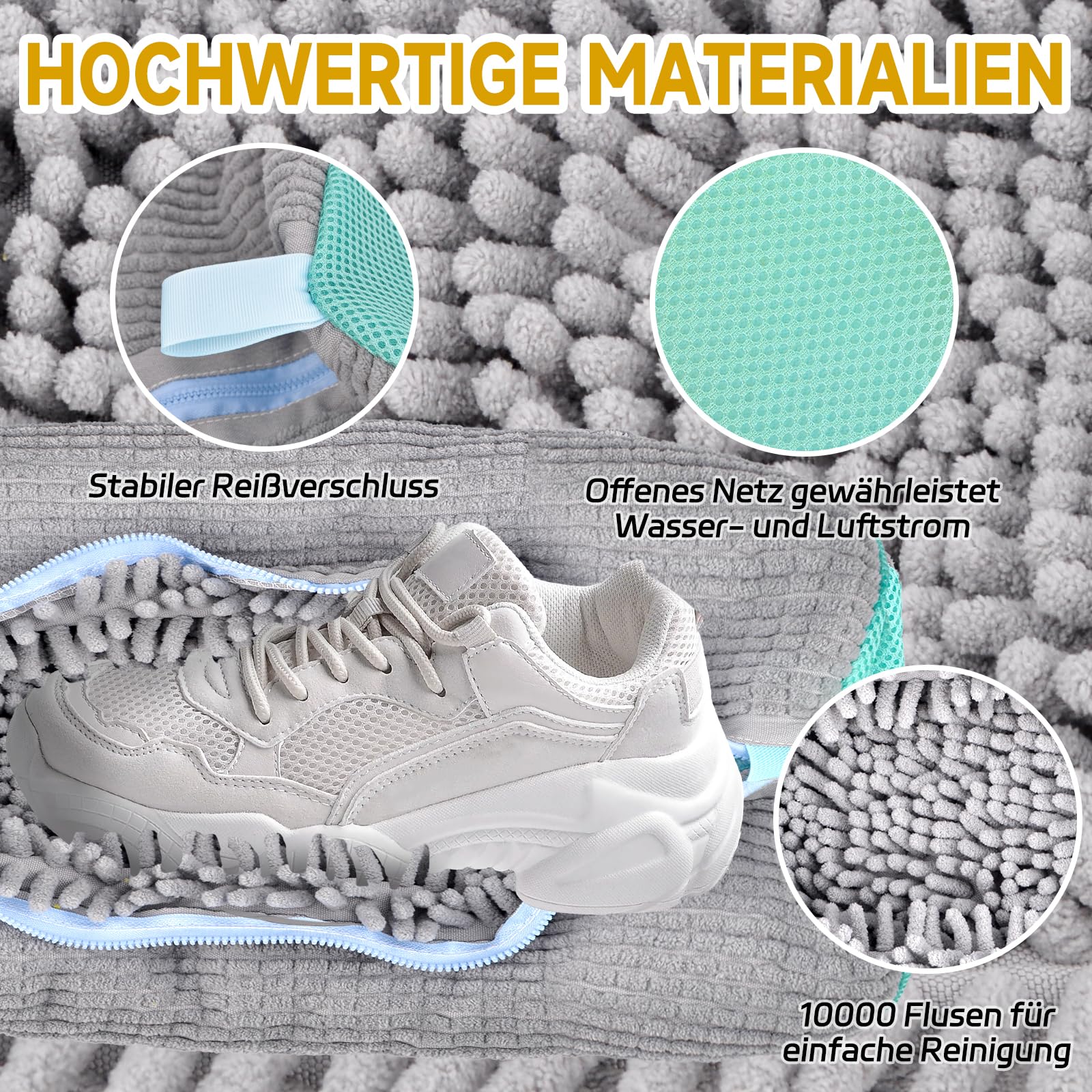 Sac Lavage Chaussures Machine - Réutilisable Avec Fermeture Éclair | Protection Pour Baskets Et Sport