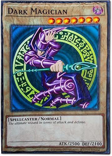 Yu-Gi-Oh! - Manta de forro polar con tarjeta de mago oscuro, 45 x 60 pulgadas