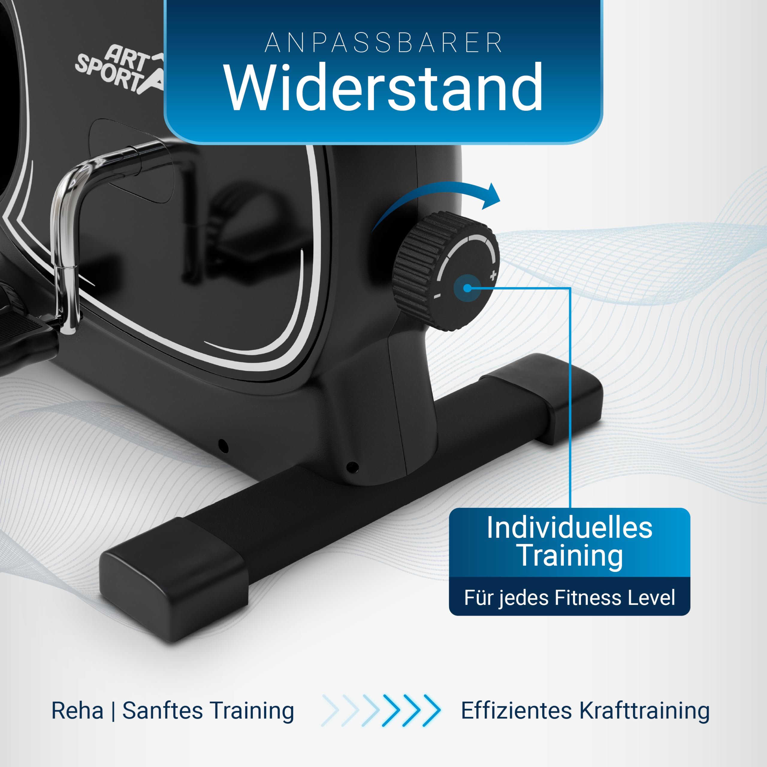 Juskys Pedaltrainer Sportivo - leiser Heimtrainer Fitnessgerät für Senioren
