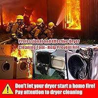 Vista 5 de Sealegend Kit de limpiador de ventilación de secadora y cepillo de pelusa para secadora, accesorio para manguera de vacío, cepillo removedor