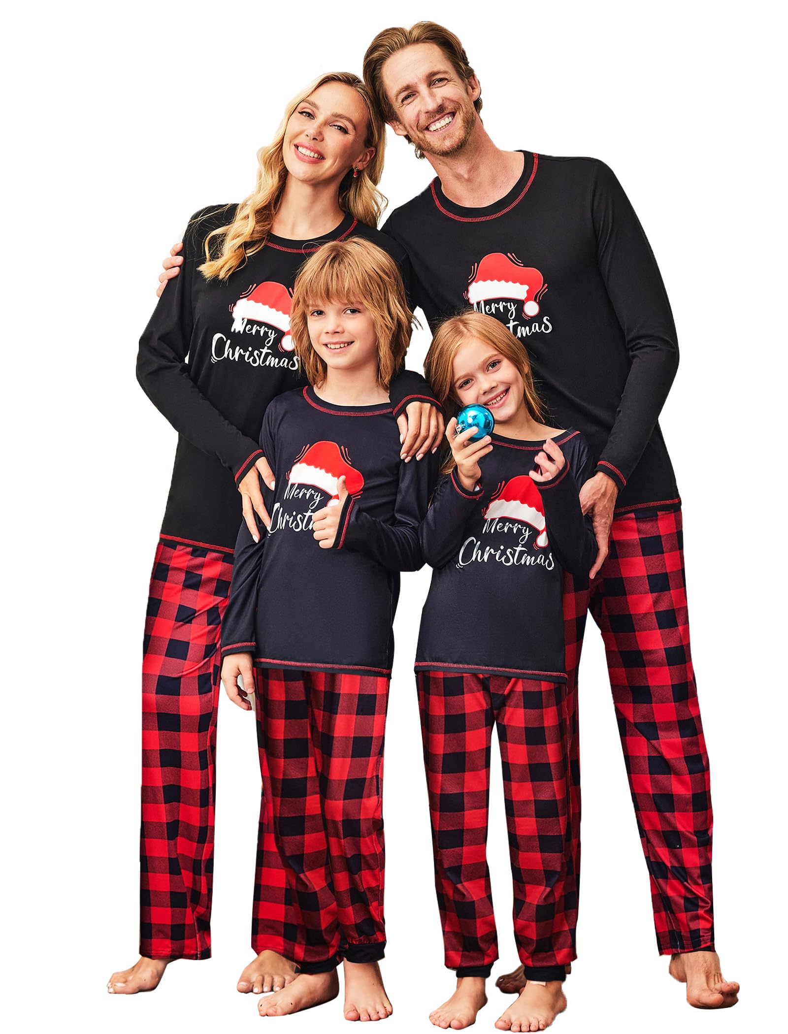 Ekouaer Matching Family Sets Christmas Pajamas Set Xmas PJS Sleepwear Soft Christmas Matching Jammies
