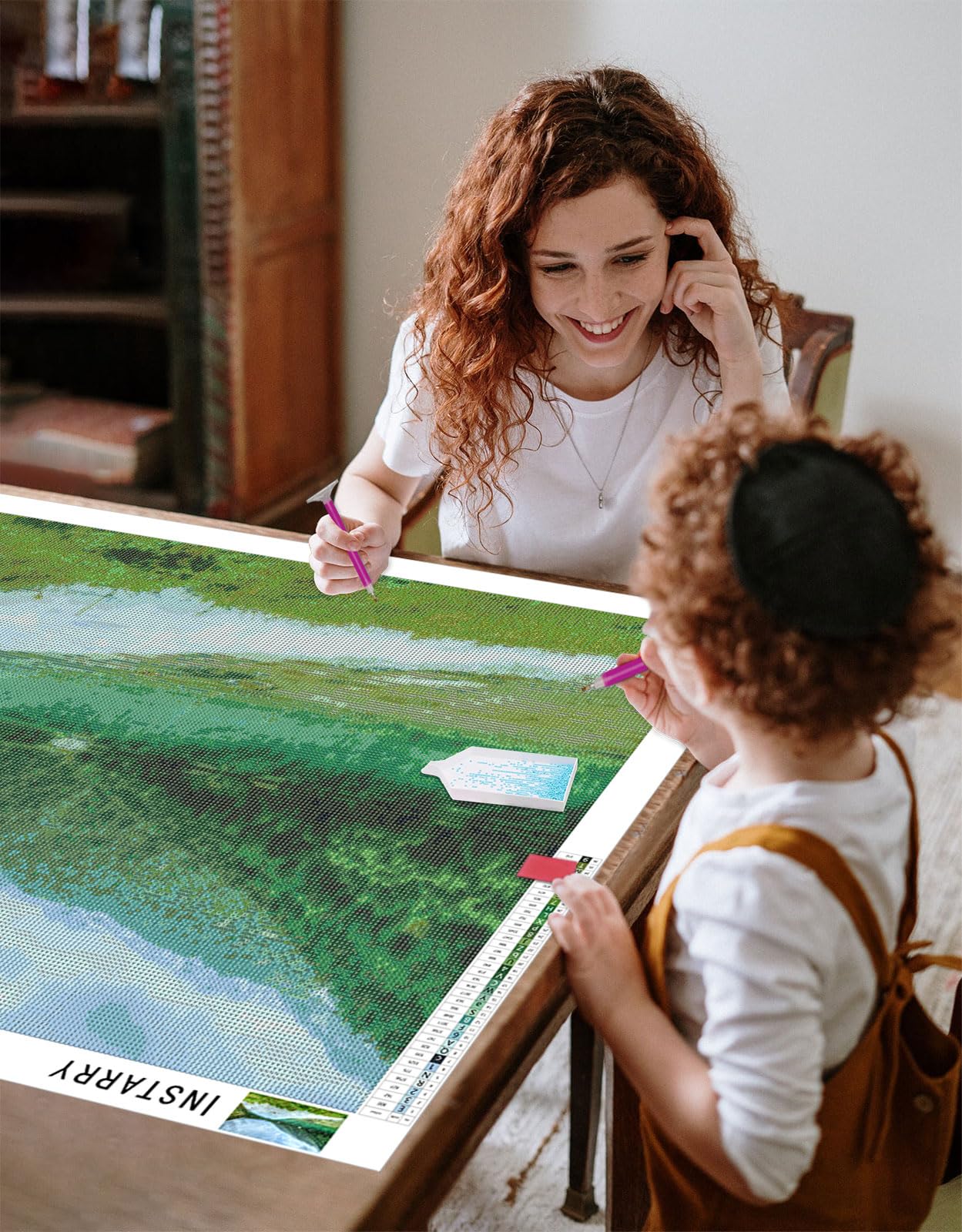 Instarry 5D Diamond Painting Kit Completo - Paesaggio Vulcanico, 80x40 Cm, Tela HD Con Diamanti Rotondi A 26 Sfaccettature, Per Adulti E Bambini