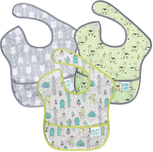 Bumkins Baberos para niña o niño, SuperBib para bebés y niños pequeños de 6 a 24 meses, imprescindibles para comer, alimentar, suministros de