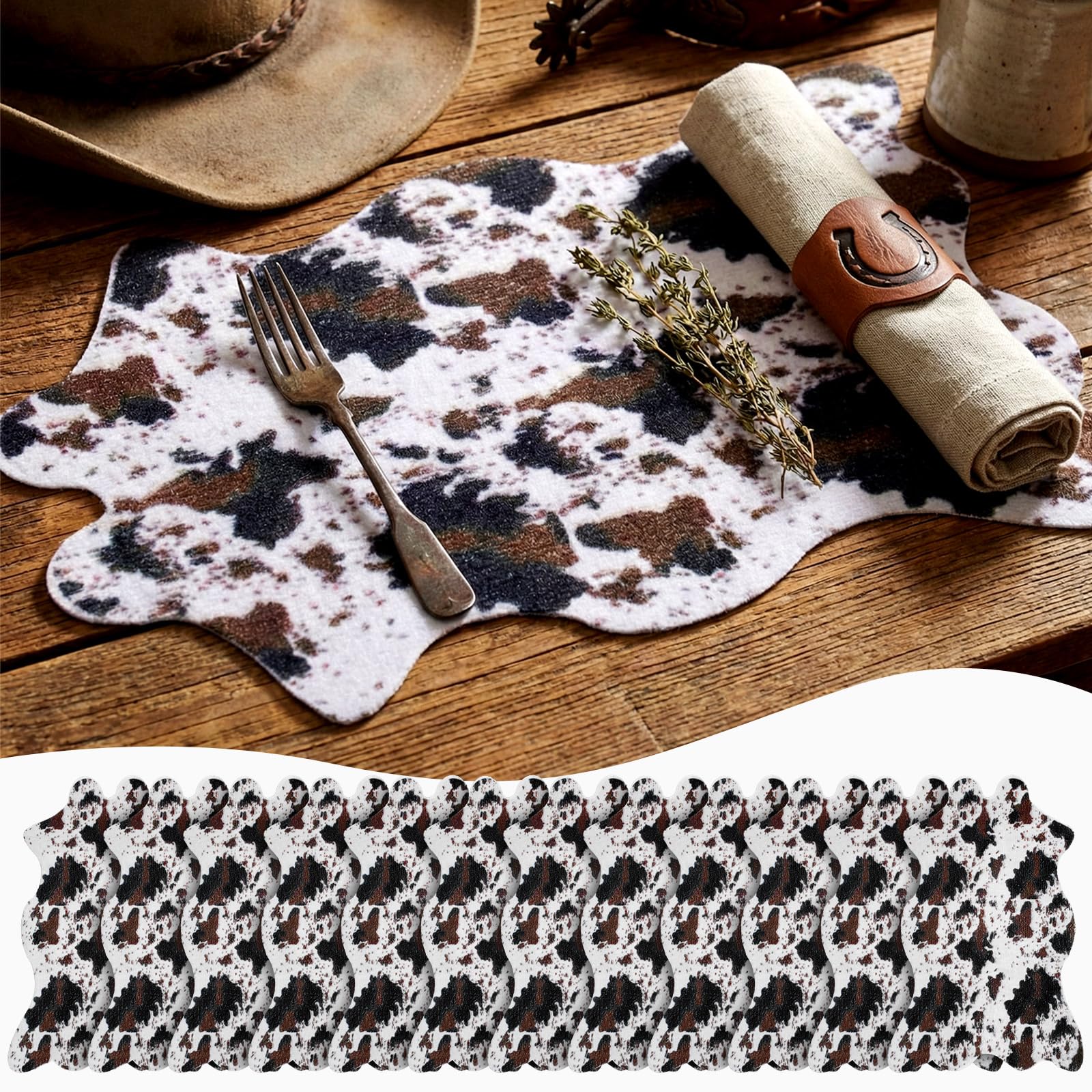 Photo 1 of **View Clerk Notes**Drydiet Faux Cowhide Placemats