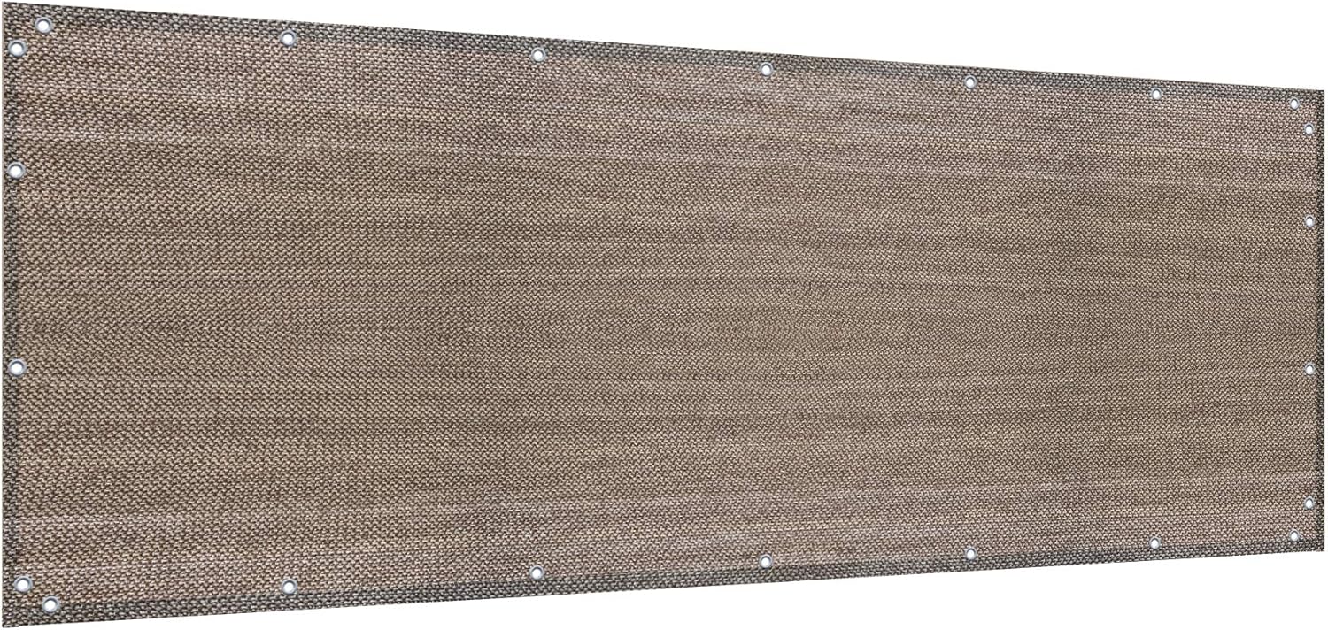 Alion Home Elegant Privacy Screen for Backyard Fence, Pool, Deck, Patio, Balcony and Outdoor Paneling - Include Zip Ties (2 X 50 FT)(Walnut)