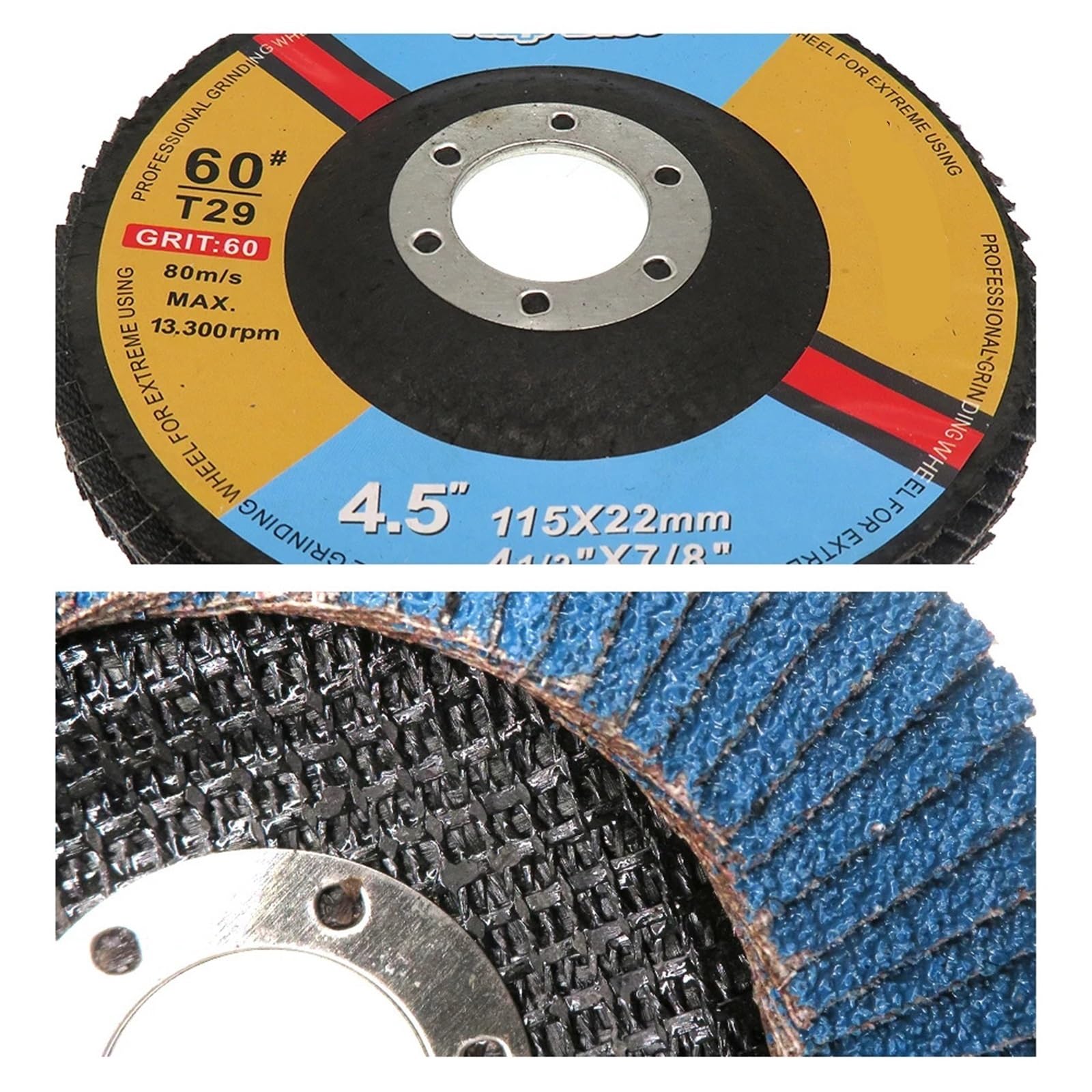 Schleifscheiben 10 Stück Fächerscheiben 115 mm Schleifen 4,5 Zoll 40/60/80/120 Körnung Schleifscheiben Klingen