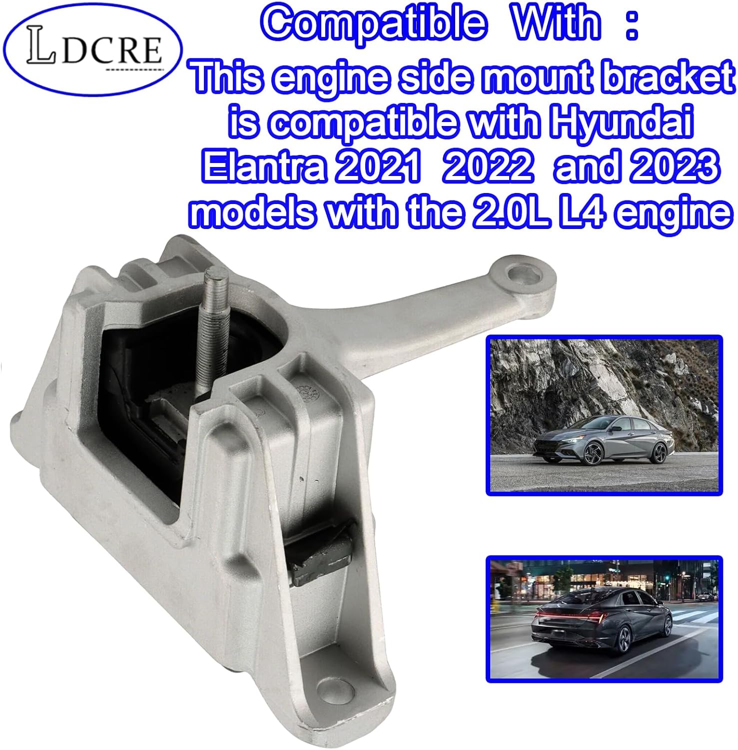 Engine Side Mount Bracket 21810AA000 Compatible with Hyundai Elantra 2021-2023 2.0L L4 Engine, Replaces 21810-AA000 21810AA000 , Engine Motor Mount Bracket Replacement