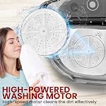 Pyle Portable Washing Machine, 2 in 1 Compact Portable Washer and Dryer with Twin Tubs, 7.7lbs. Capacity, 110V – Ideal for Dorms, Apartments, RVs & Small Laundry Loads