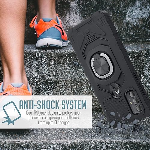 Miniatura 5 de Funda para Moto G Pure, Motorola Moto G Power 2022 con protector de pantalla, soporte de anillo de grado militar, soporte para automóvil de 16 pies