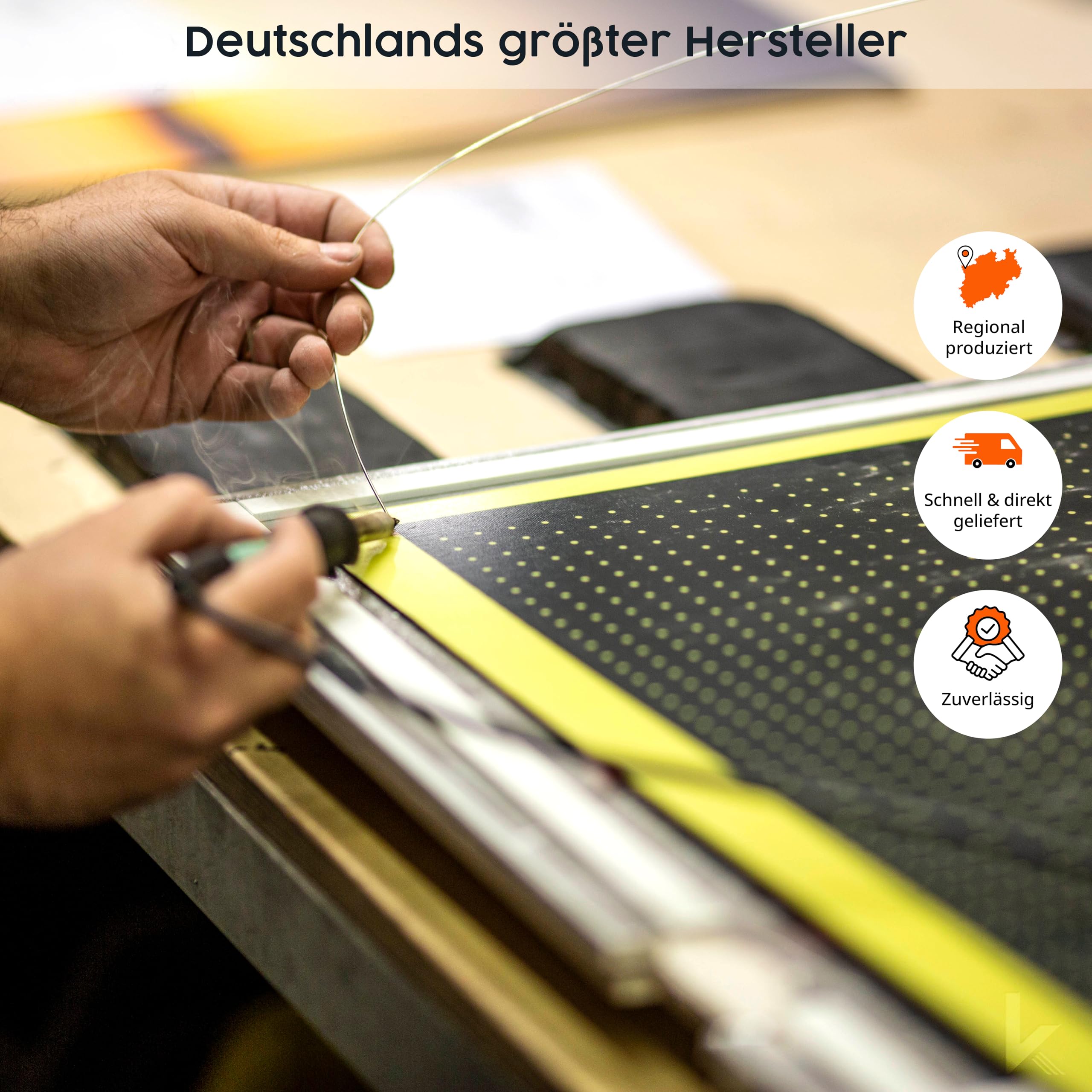 Könighaus Infrarot Deckenheizung - 450 Watt - ohne Thermostat - elektrische Deckenheizung für bestehende Steuerungssysteme - TÜV/GS, Überhitzungsschutz & 5 Jahre Garantie