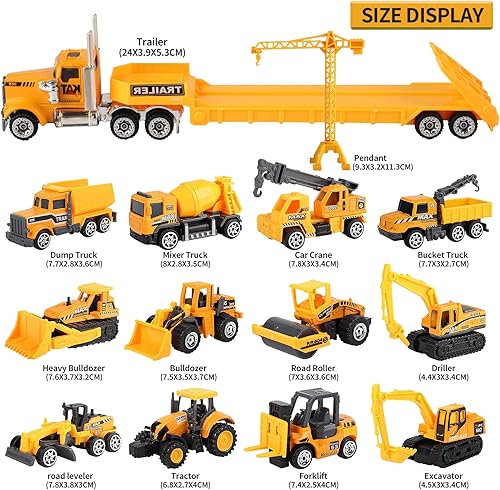 Miniatura 18 de Oriate Juguetes de granja para niños, juego de vehículos tractores realistas, juego de autos fundidos a presión, mini animales de granja educativos