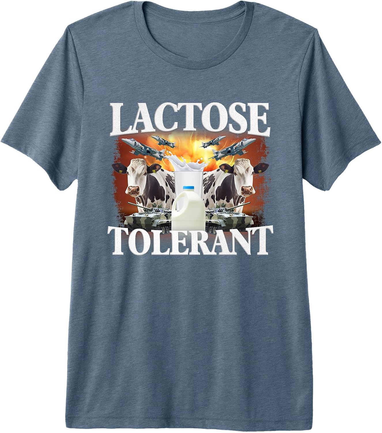 Lactose Tolerant Funny Trending Meme Premium Tri-Blend T-Shirt image 5