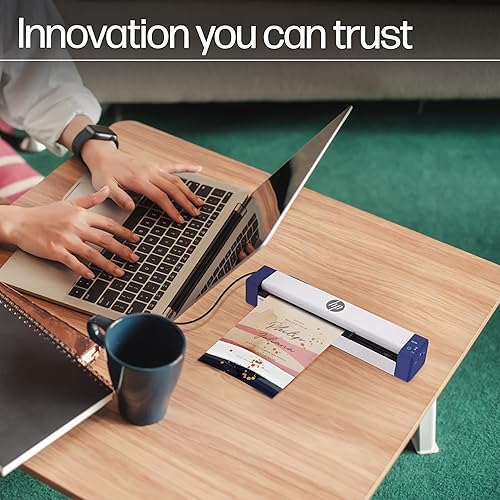 Miniatura 9 de HP Escáner de documentos portátil PS100W Escáner digital simple, compacto, portátil, inalámbrico, de 1 cara para el hogar y la oficina Recargable,