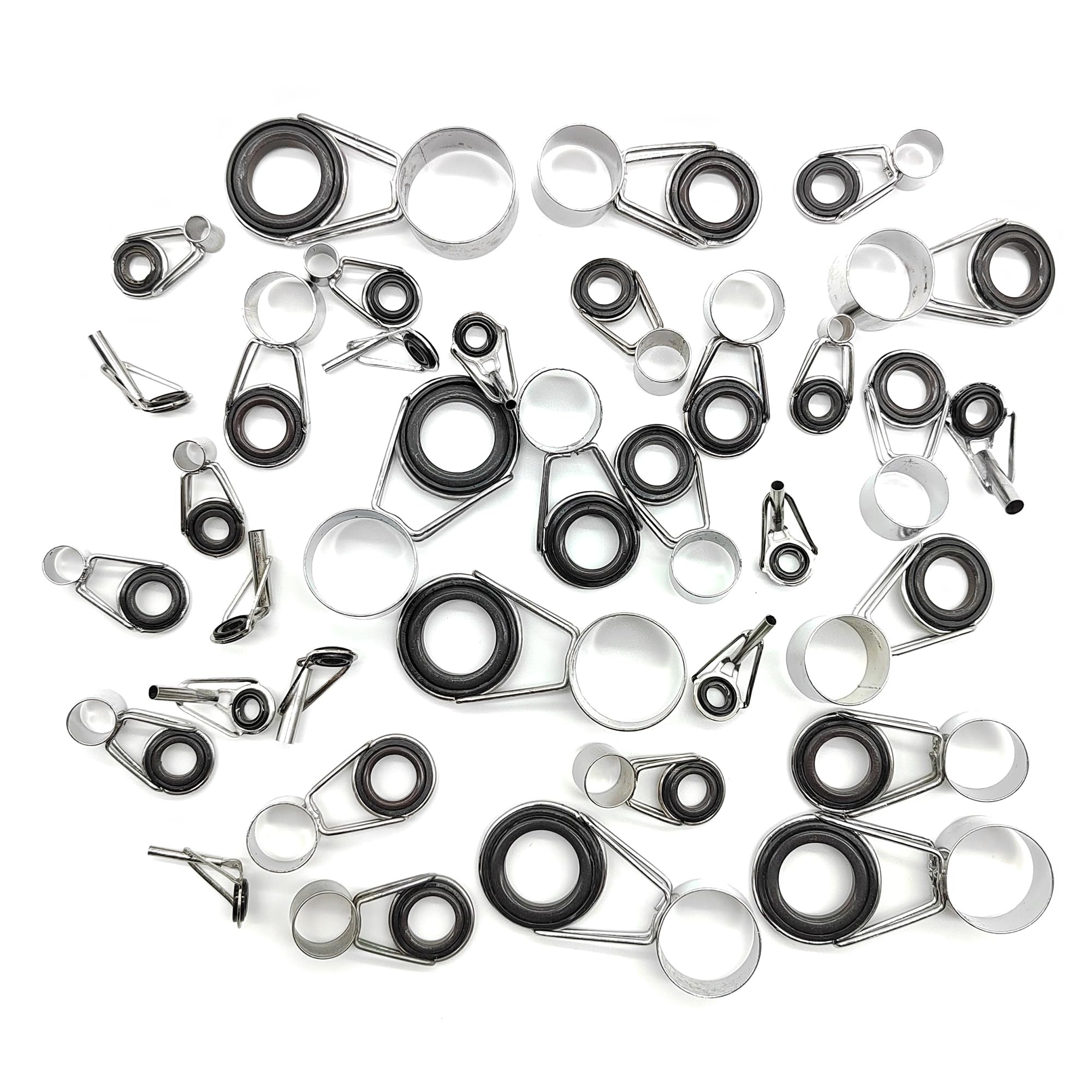 Kit 7 Guide Per Canna Da Pesca In Acciaio Inox &ndash; Anelli Occhiello Per Riparazione E Personalizzazione