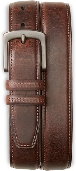Harbor Bay by DXL Big and Tall Double Loop Leather Belt