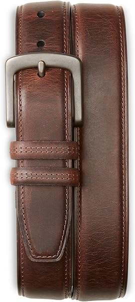 Harbor Bay by DXL Big and Tall Double Loop Leather Belt