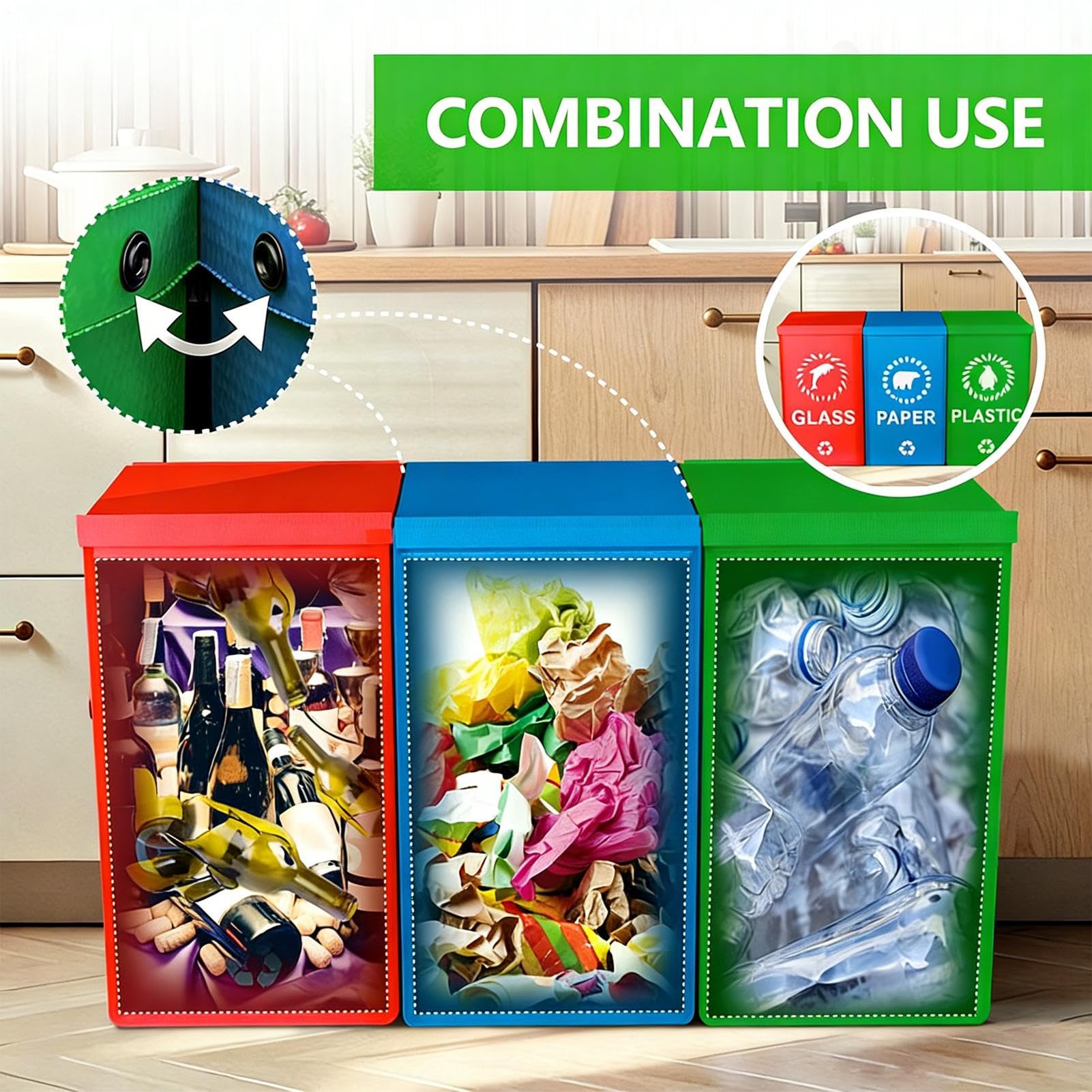 Wielorazowa Torba Na Śmieci Do Recyklingu Tkany Organizer Do Sortowania