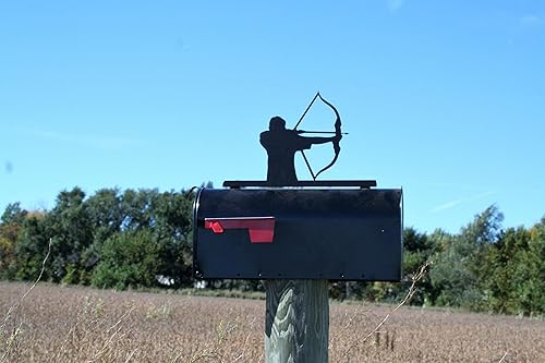 Vista 100 de Hobby, Recreation and Career Style Metal Powder Coated Mailbox Topper (Excavator, Matte Black) Negro mate,Dark Yellow,Blue,Copper,Gris-oscuro,Gloss