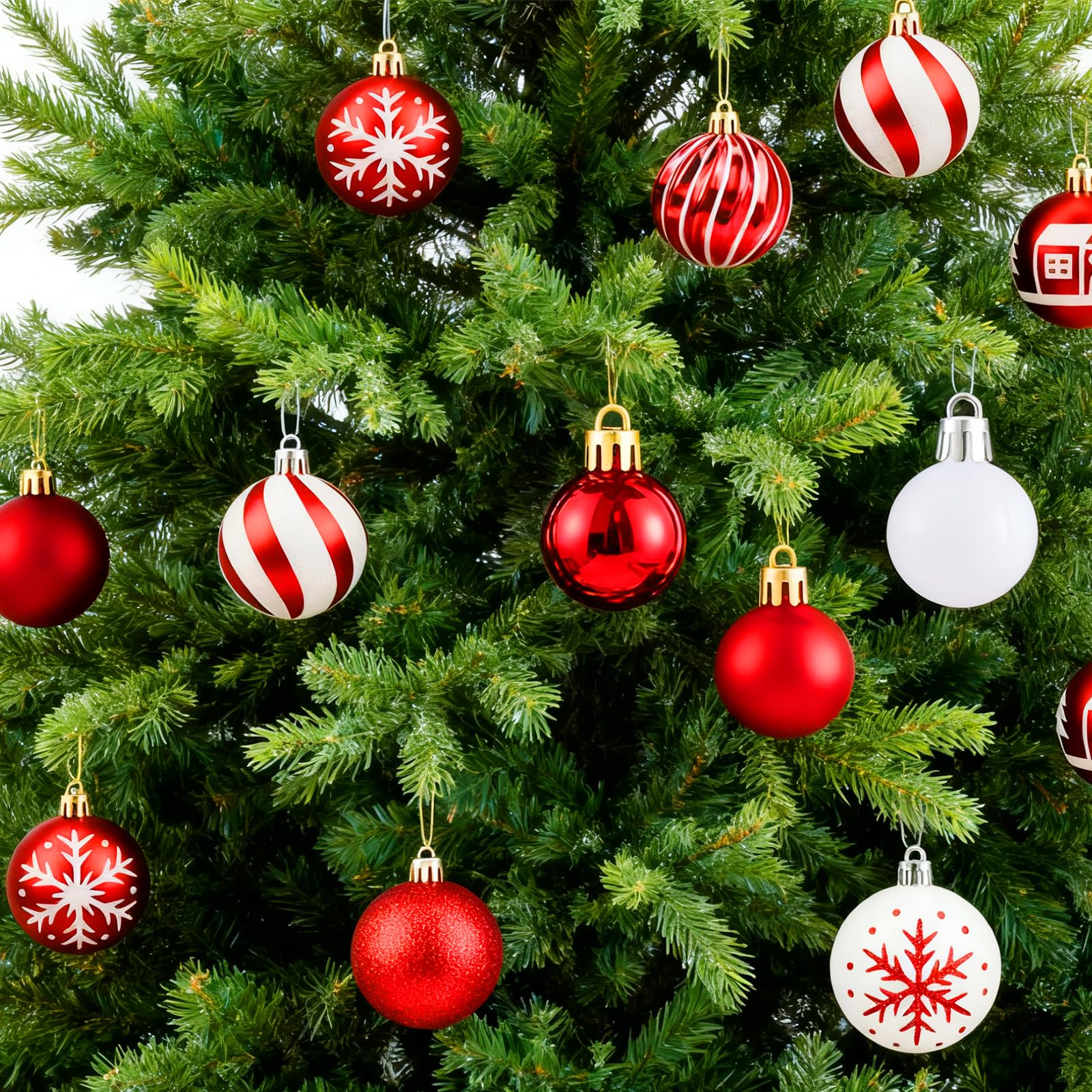 Palline Di Natale Infrangibili, Set Da 44 Pezzi: Addobbi Per Albero E Feste, Regalo Perfetto Per Le Tue Decorazioni Natalizie