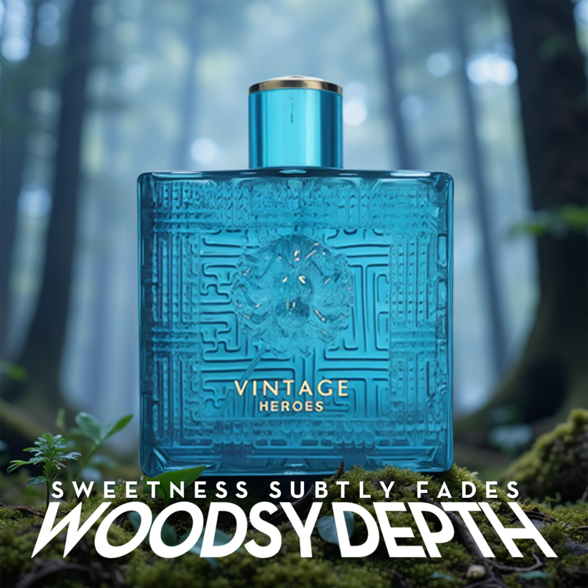 A CENTER Vintage Hero Men Perfume Cologne for Men Natural Spray Masculine Scent Wonderful Fragrance Gift Eau De Parfum for Daily Use 3.4 Fluid Ounce