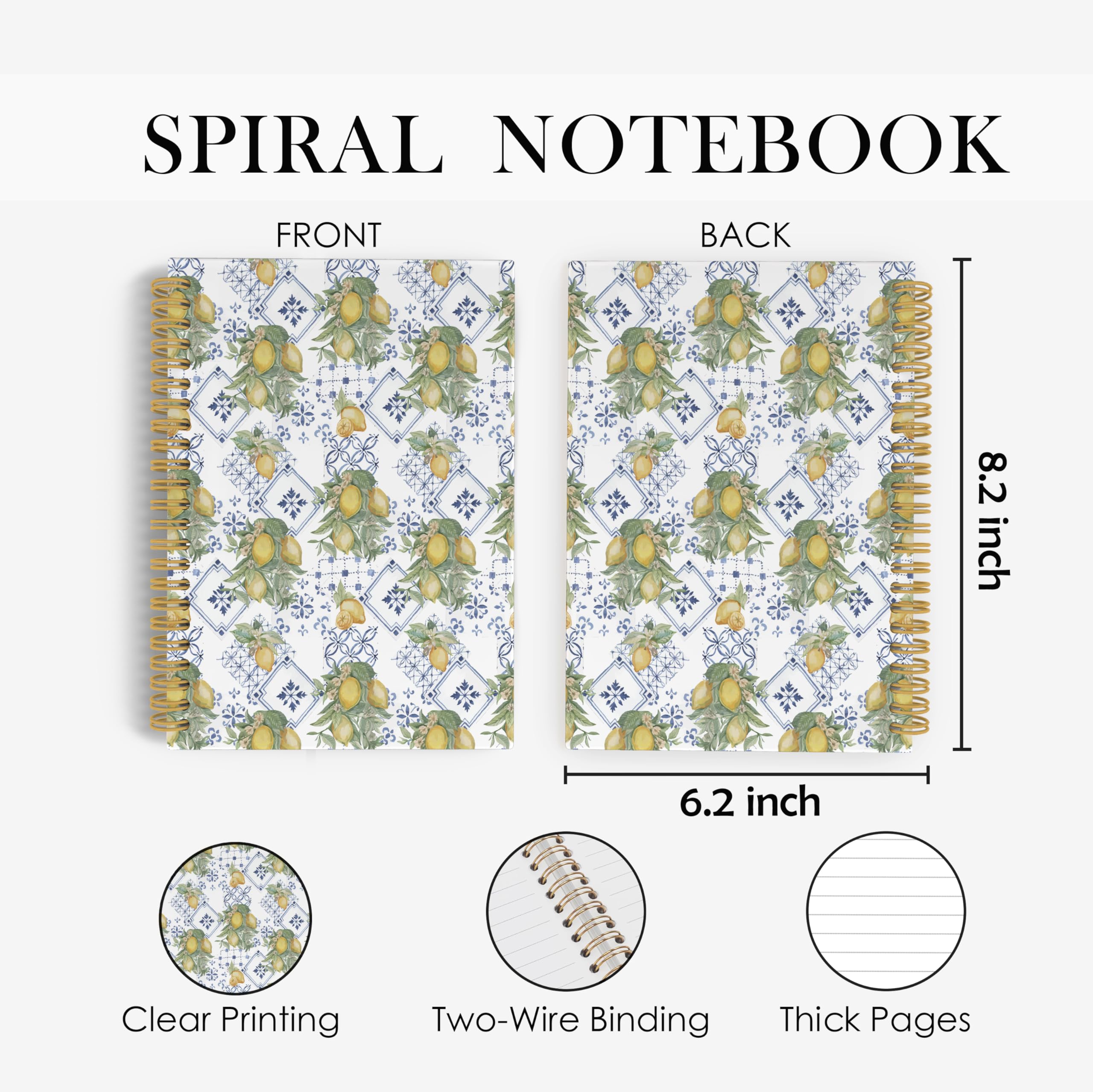 ANIANG 110-XTBZ-lemon Productos de oficina, suministros escolares, papel, cuadernos, blocs de escritura, cuadernos en espiral