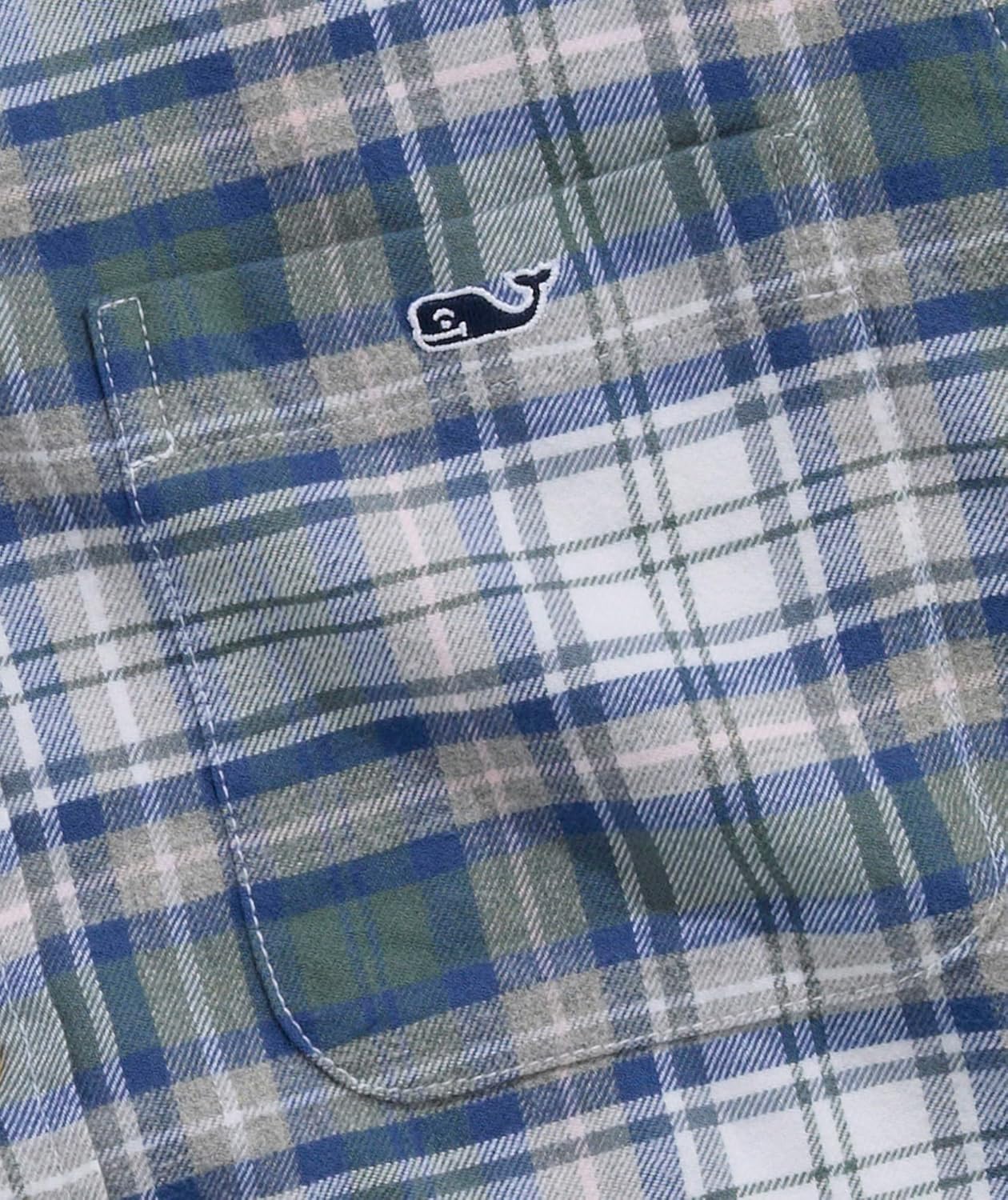 Vineyard Vines Mens Great Point Plaid Vineyard Flannel Shirt - Image 5