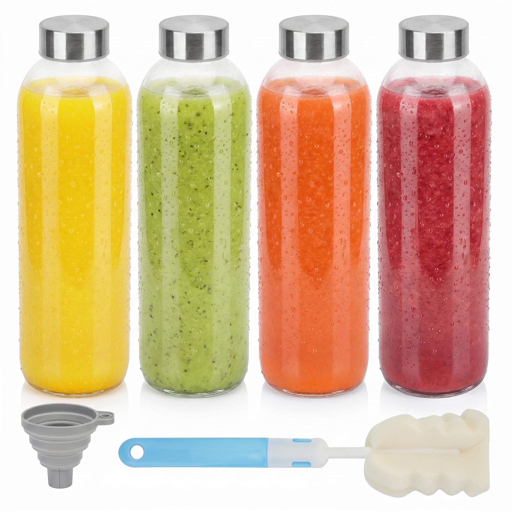 Zukro 24 oz Glass Juice Bottles
